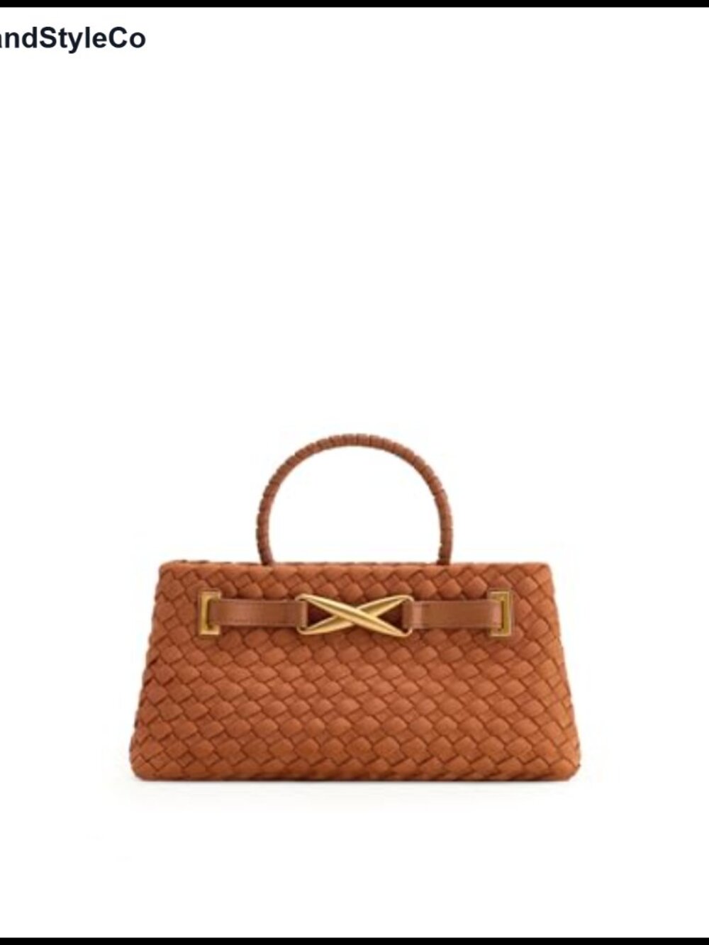 Faux Suede Tote Bag Satchel with Detachable Strap